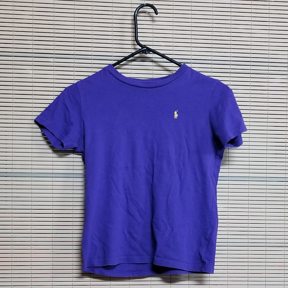Ralph Lauren Polo Kids Purple T-Shirt SIZE: 7